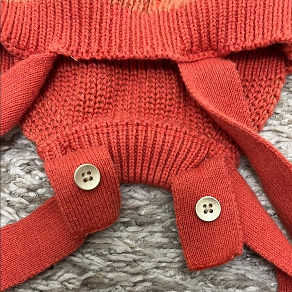 Cat & Jack Orange Chunky Knit 100% Cotton Bubble Romper - Size Newborn - Picture 7 of 13